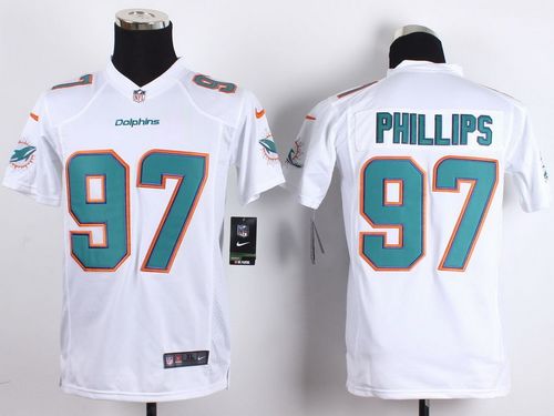 Nike Dolphins #97 Jordan Phillips White Youth Stitched NFL New Elite Jersey